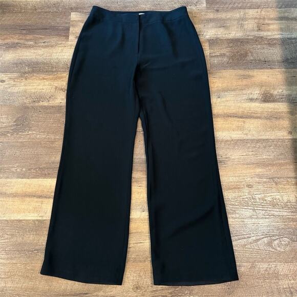 Chico’s Black Wide Leg Dress Pants Size 2.5 / 14 Minimalist Career Office READ - Picture 1 of 11